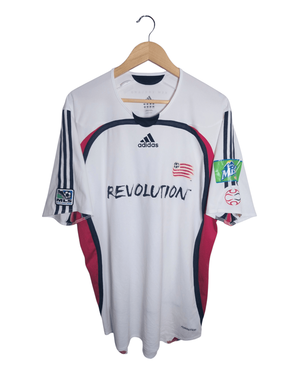 2006-07 New England Revolution Adidas Match Issued Signed Away Shirt #22 Leonard - (XL)