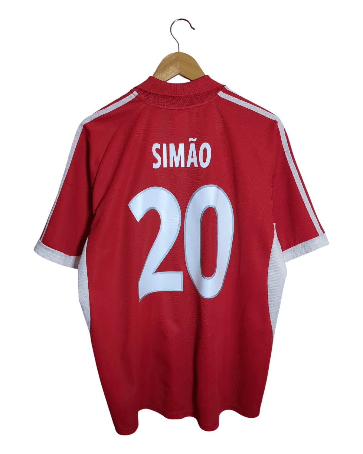 2001-02 Benfica Adidas Home Shirt #20 Simao - (XL)