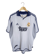 2000-01 Real Madrid Adidas Home Shirt #10 Figo - (XL)