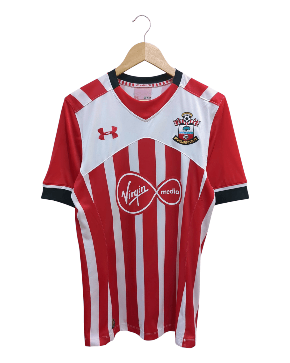2016-17 Southampton Under Armour Home Shirt #17 Virgil - (M)