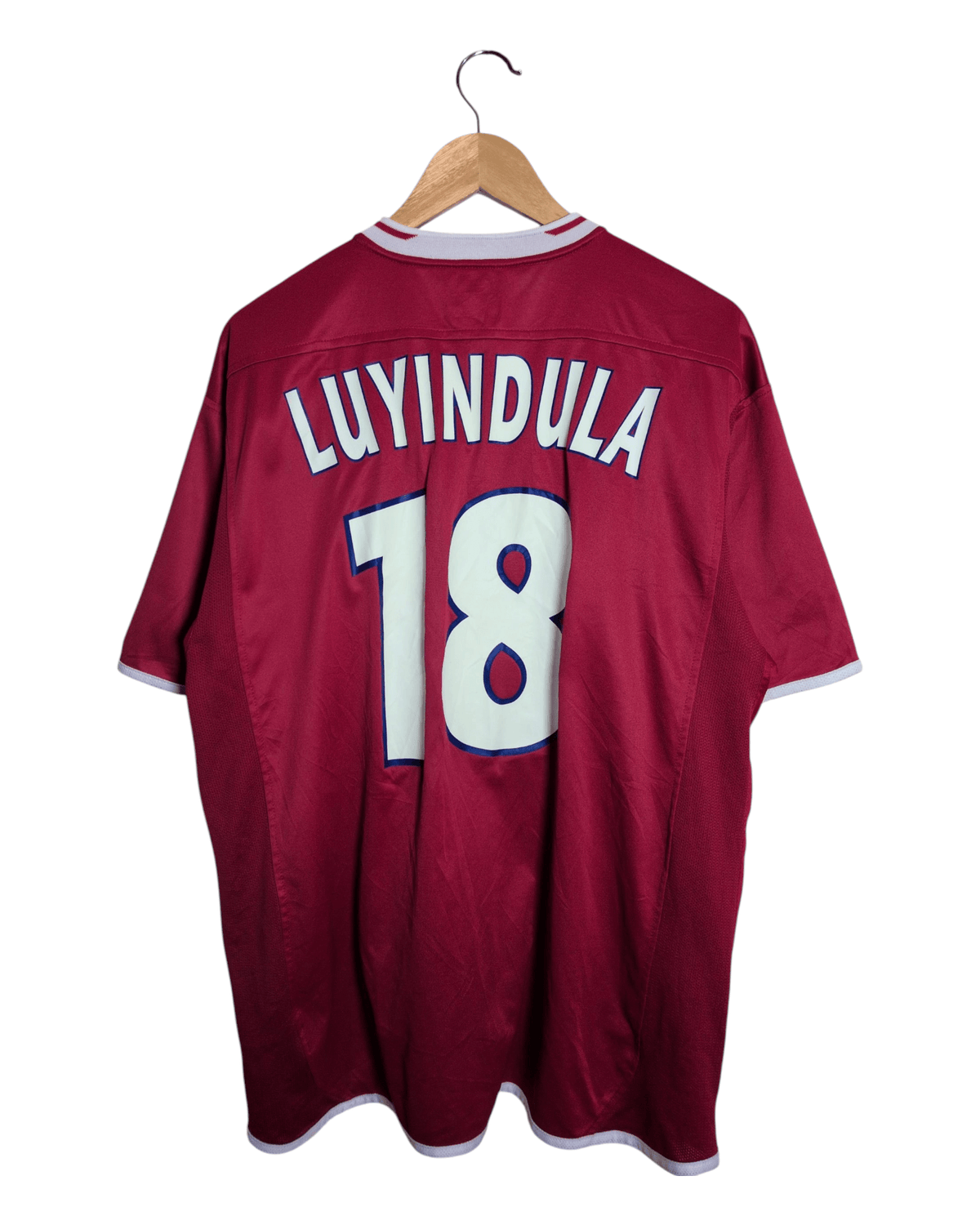 2003-04 Olympique Lyonnais Umbro Third Shirt #18 Luyindula - (XL)