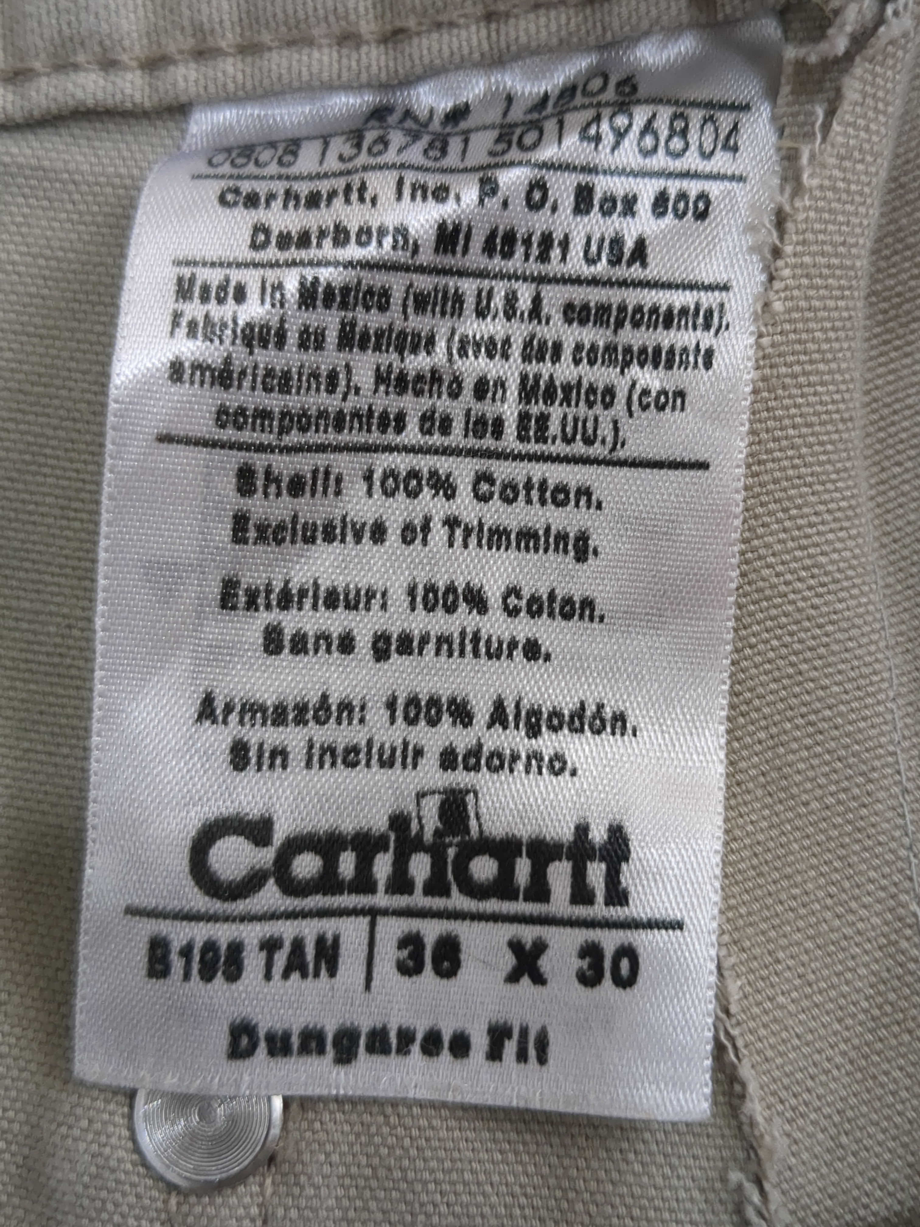 Carhartt Double Knees Dungaree Fit Pant - (W34 x L36)