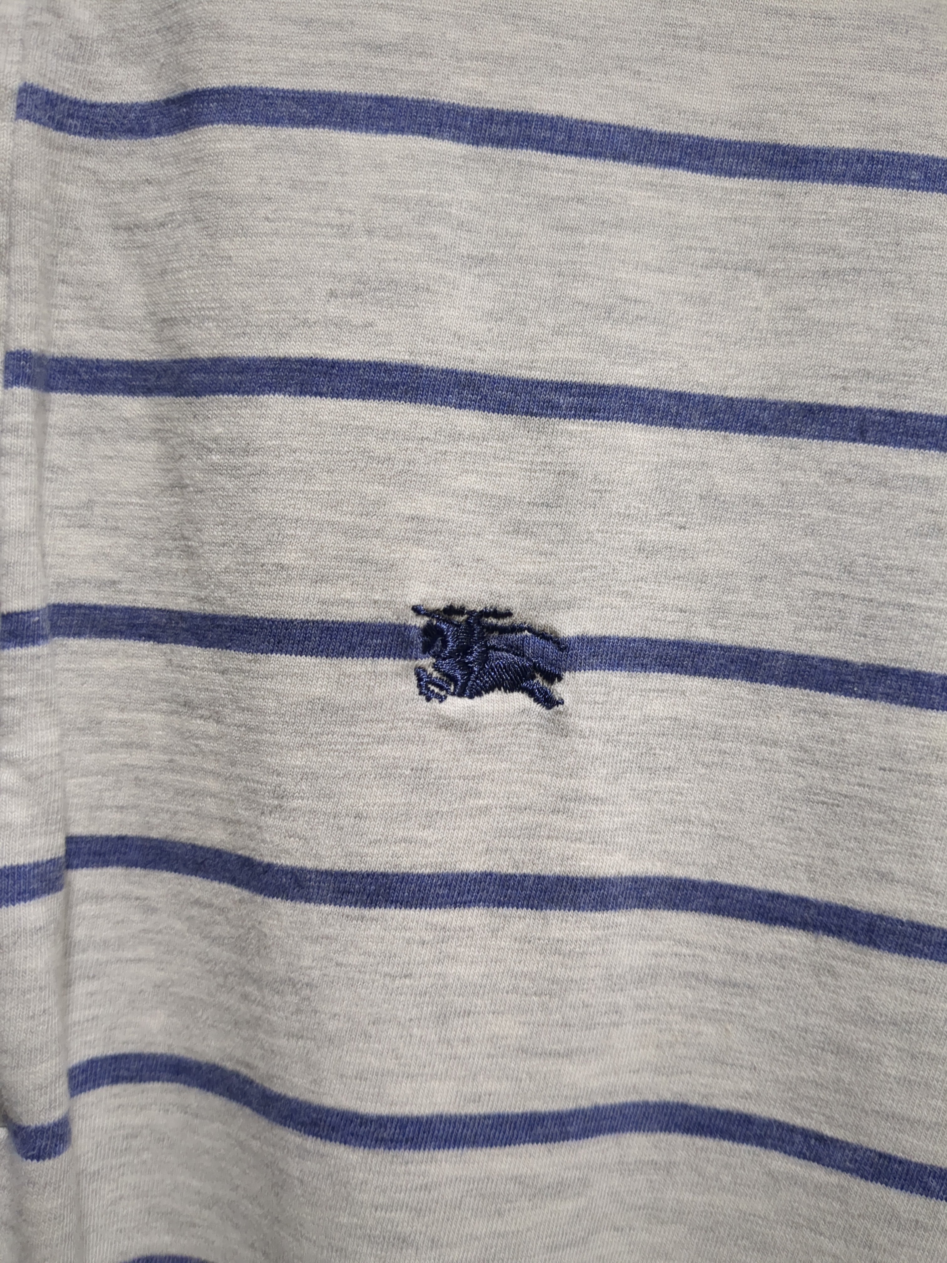 Burberry 00s Striped Polo Tee - (M)