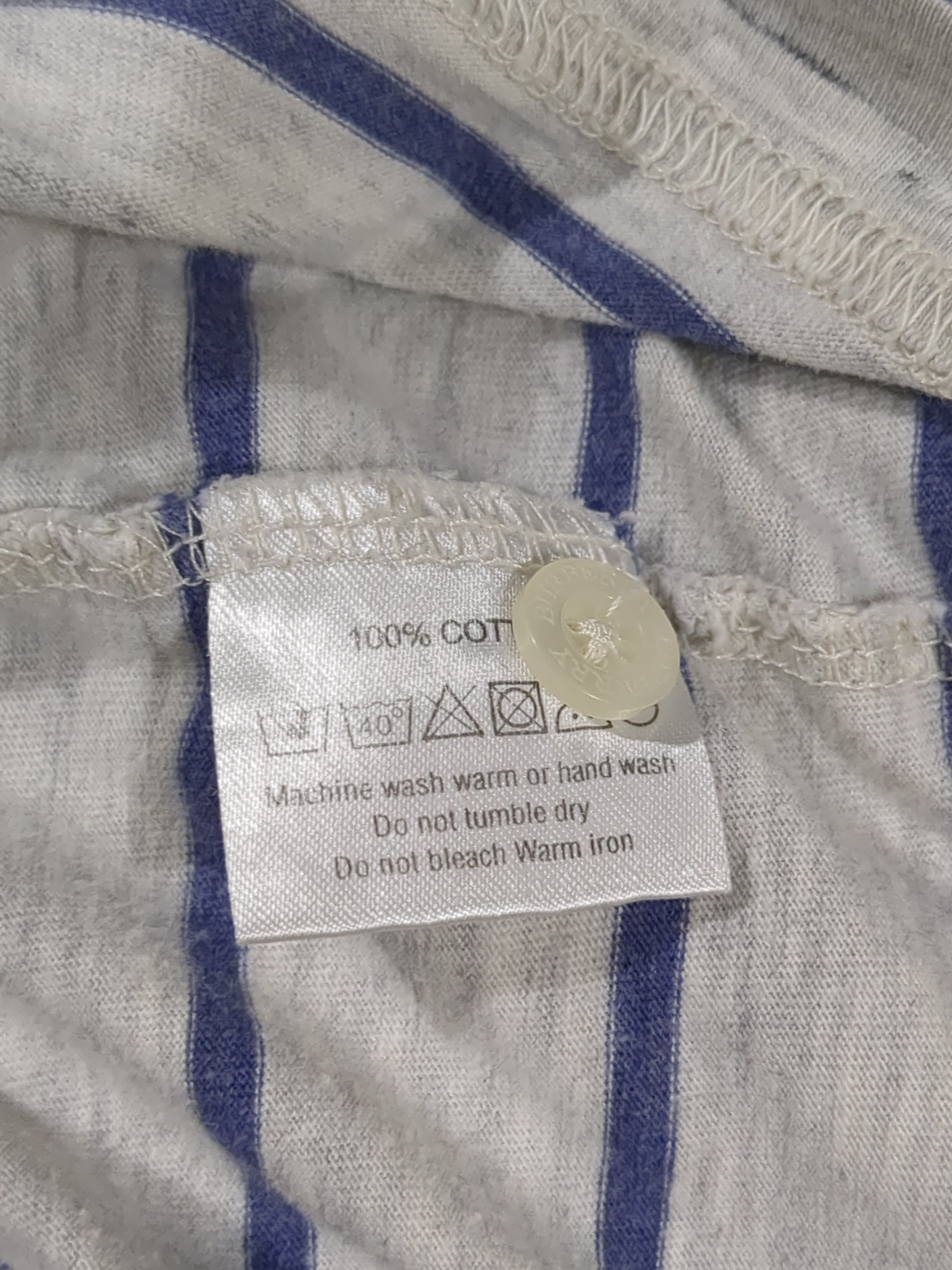 Burberry 00s Striped Polo Tee - (M)