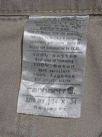 Carhartt Canvas Khaki Relaxed Fit Pant - (W34 x L43)