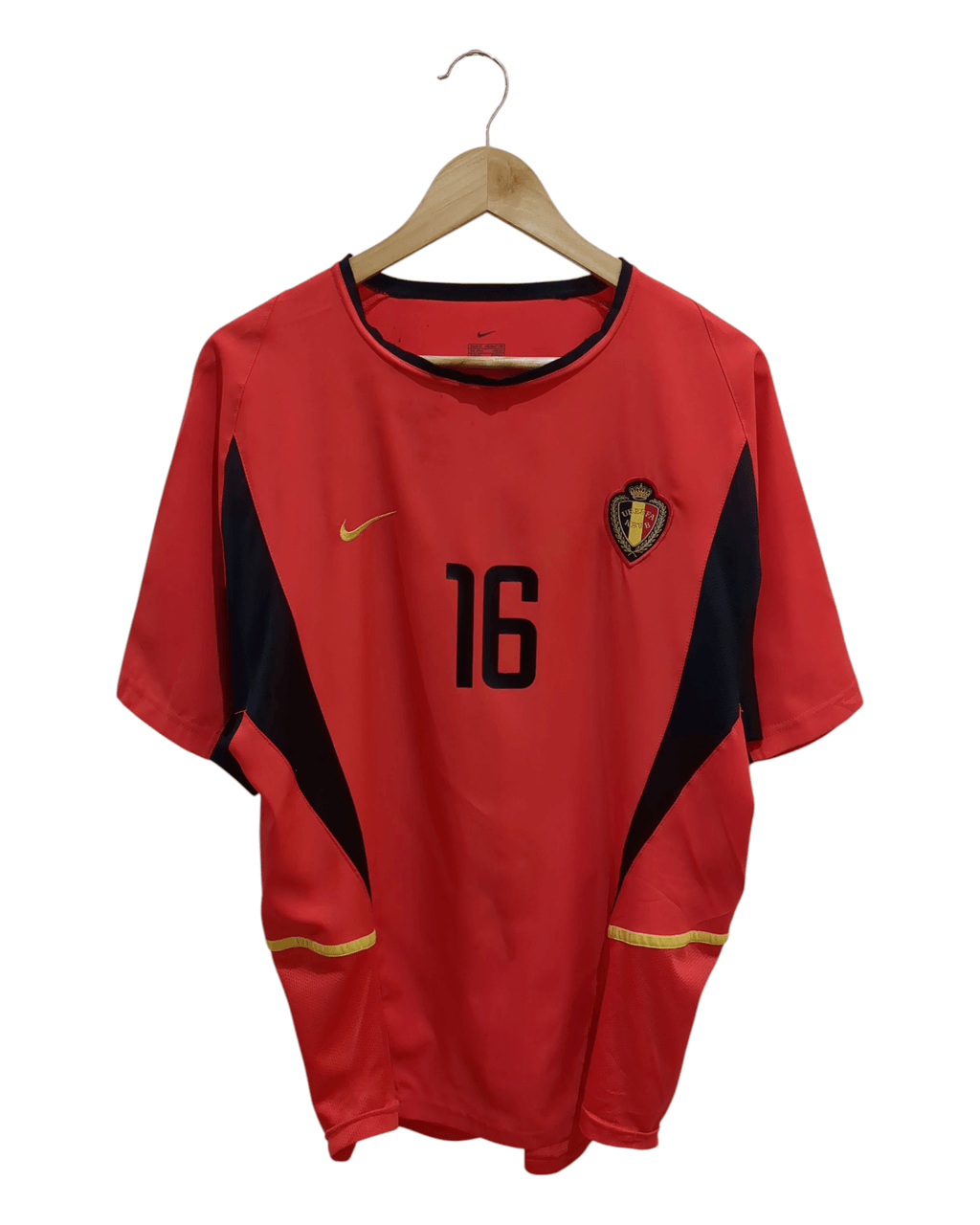 2002-04 Belgium Nike Home Shirt #16 Van Buyten - (M)