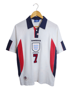 1997-99 England Umbro Home Shirt #7 Beckham - (M)
