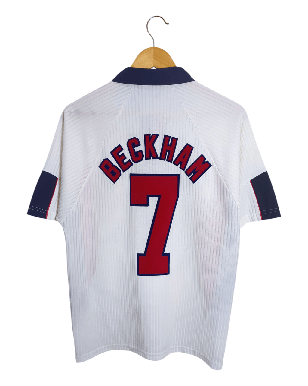 1997-99 England Umbro Home Shirt #7 Beckham - (M)