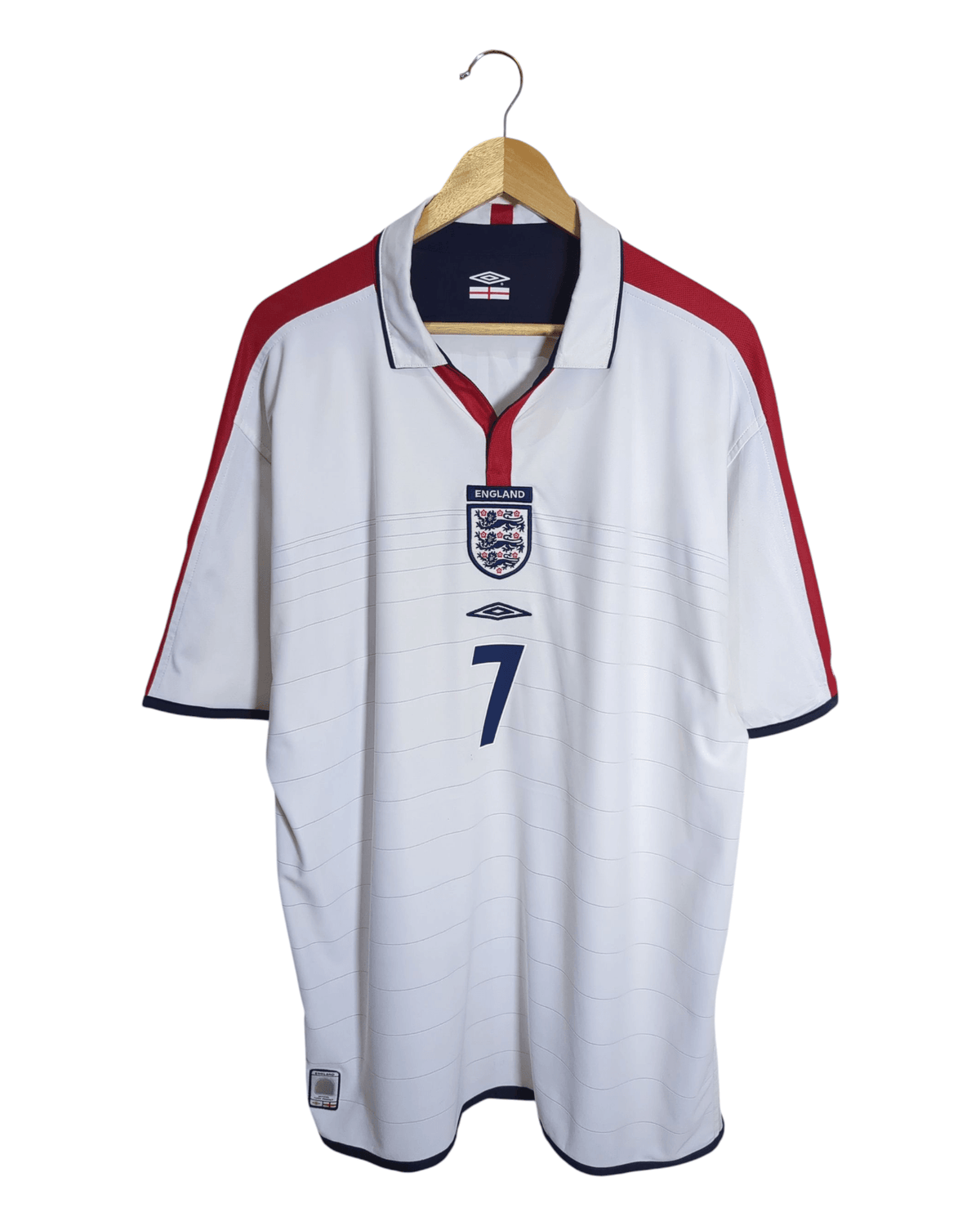 2003-05 England Umbro Reversible Home Shirt #7 Beckham - (XL)