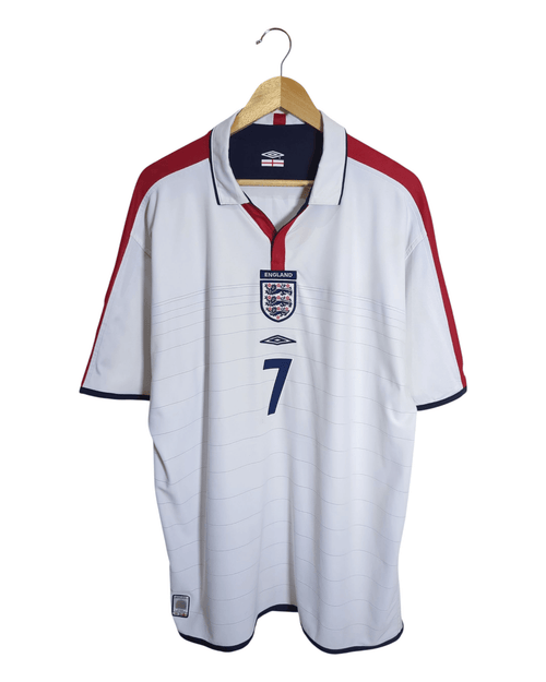 2003-05 England Umbro Reversible Home Shirt #7 Beckham - (XL)