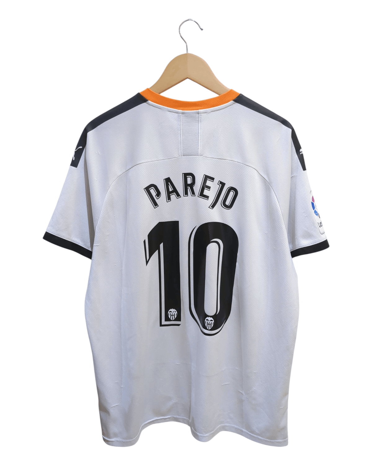 2019-20 Valencia Puma Home Shirt #10 Parejo - (XL)