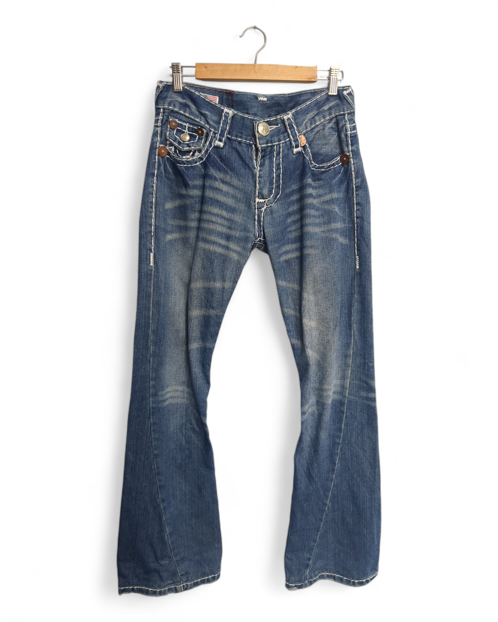 True Religion 00s Billy Bootcut Medium Wash Super T Jeans - (W32 x L40)
