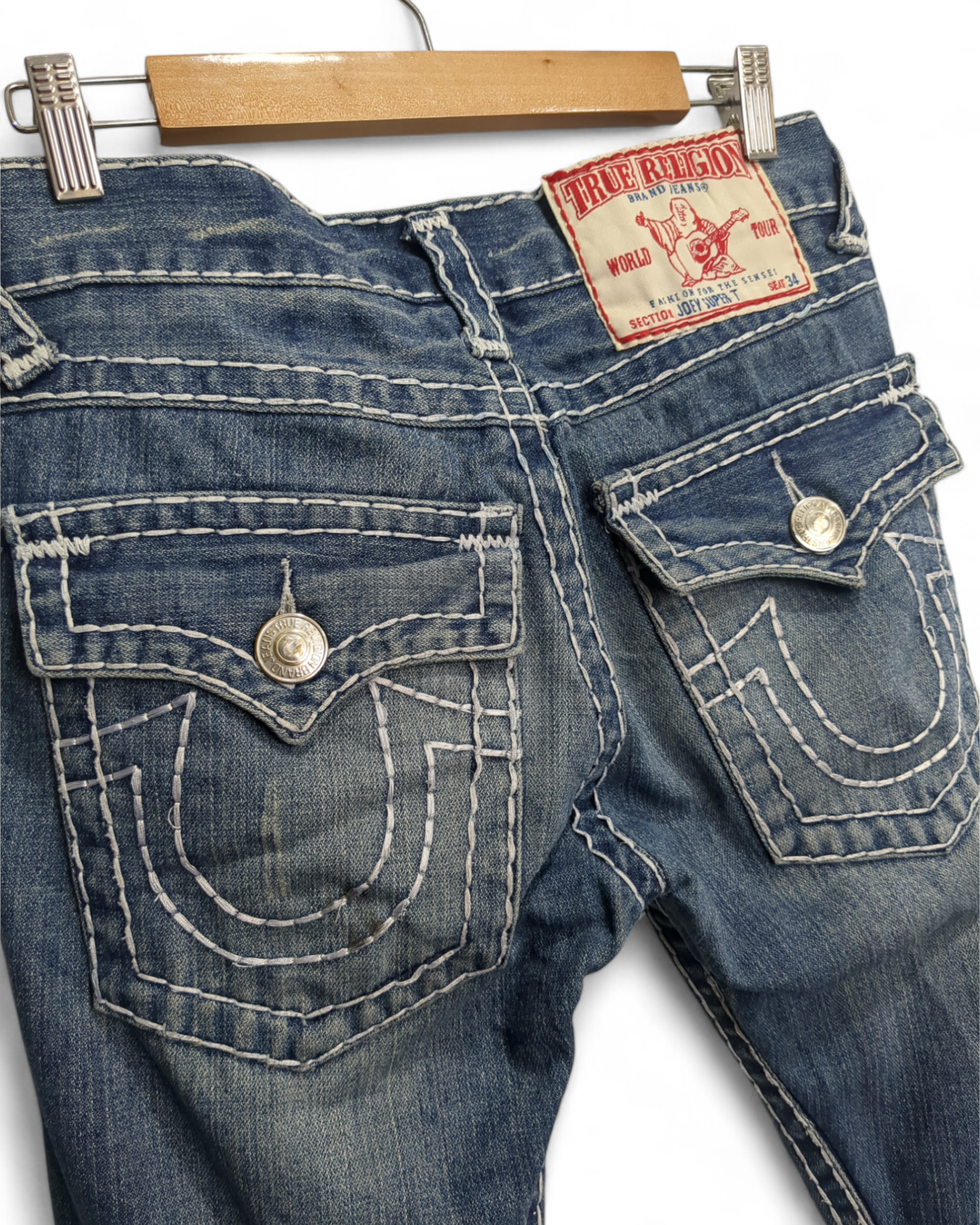True Religion 00s Billy Bootcut Medium Wash Super T Jeans - (W32 x L40)