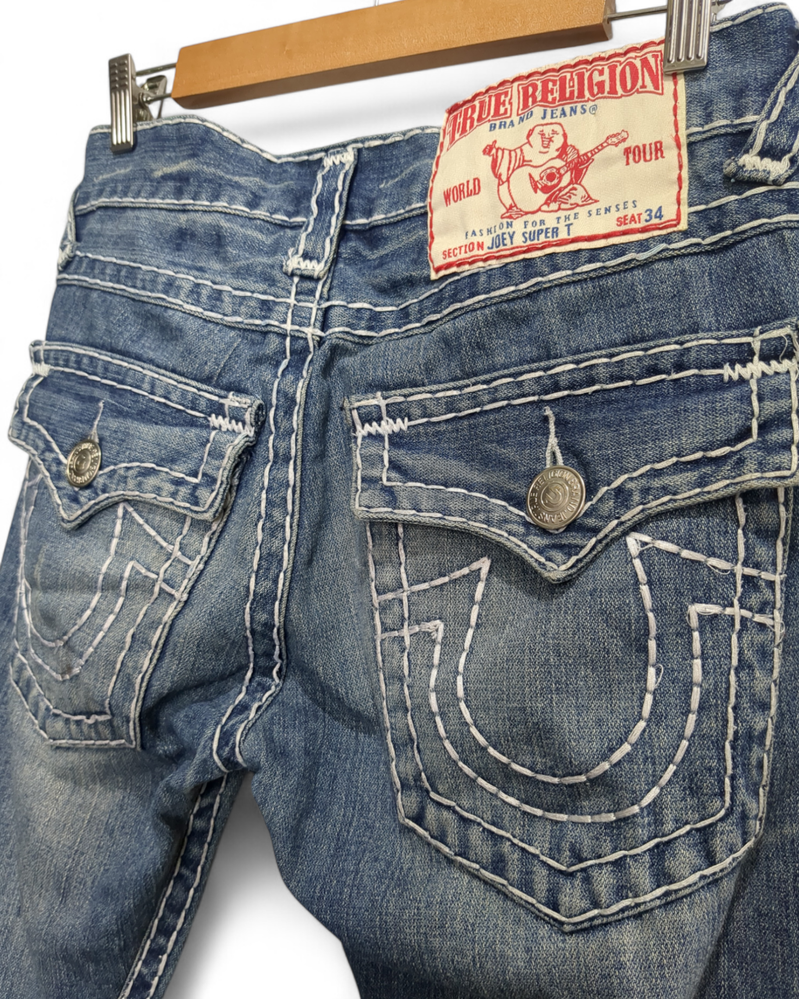 True Religion 00s Billy Bootcut Medium Wash Super T Jeans - (W32 x L40)