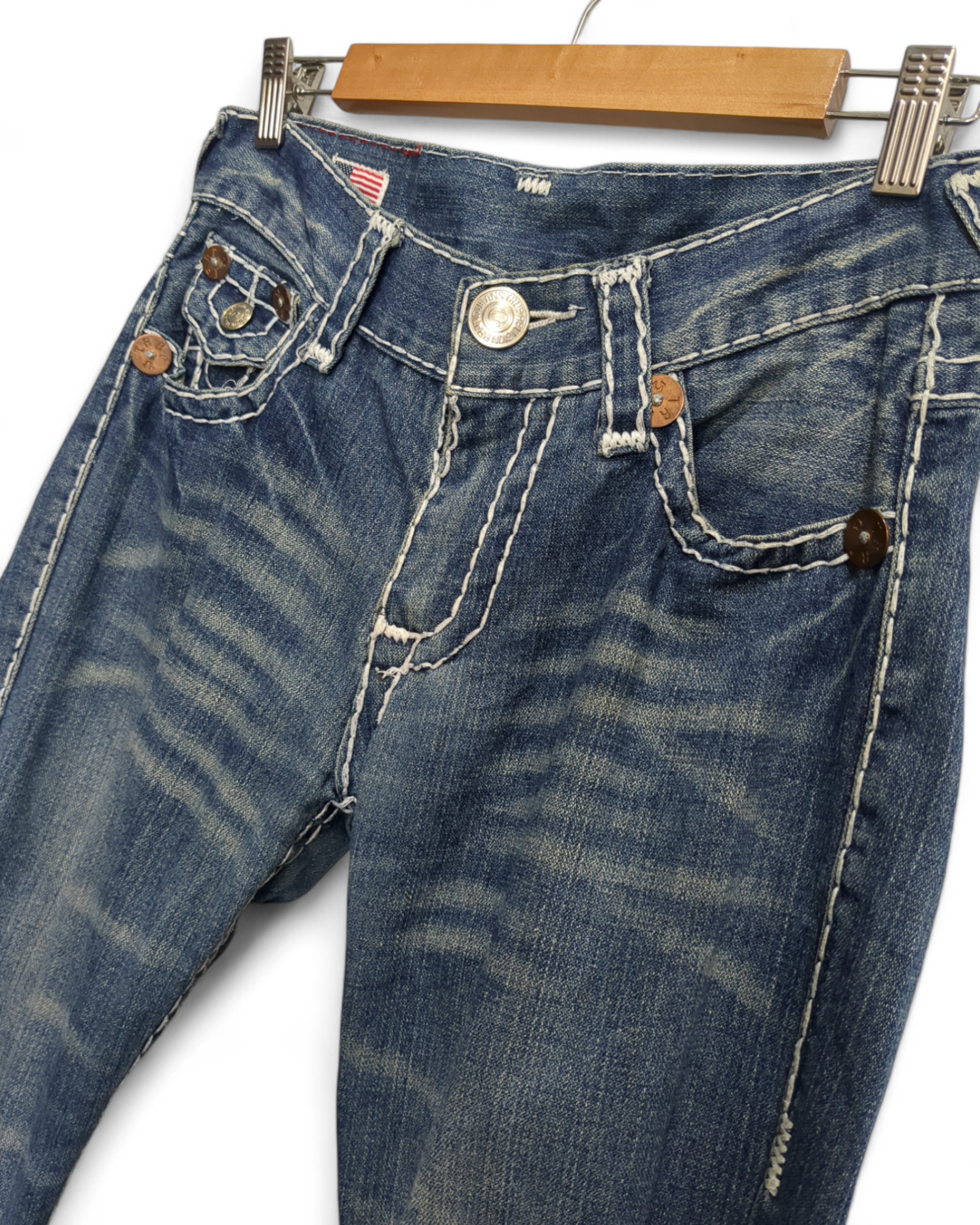 True Religion 00s Billy Bootcut Medium Wash Super T Jeans - (W32 x L40)