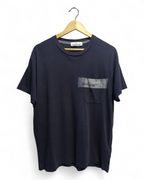 Stone Island Corroded Pocket Logo Navy Tee - (L)