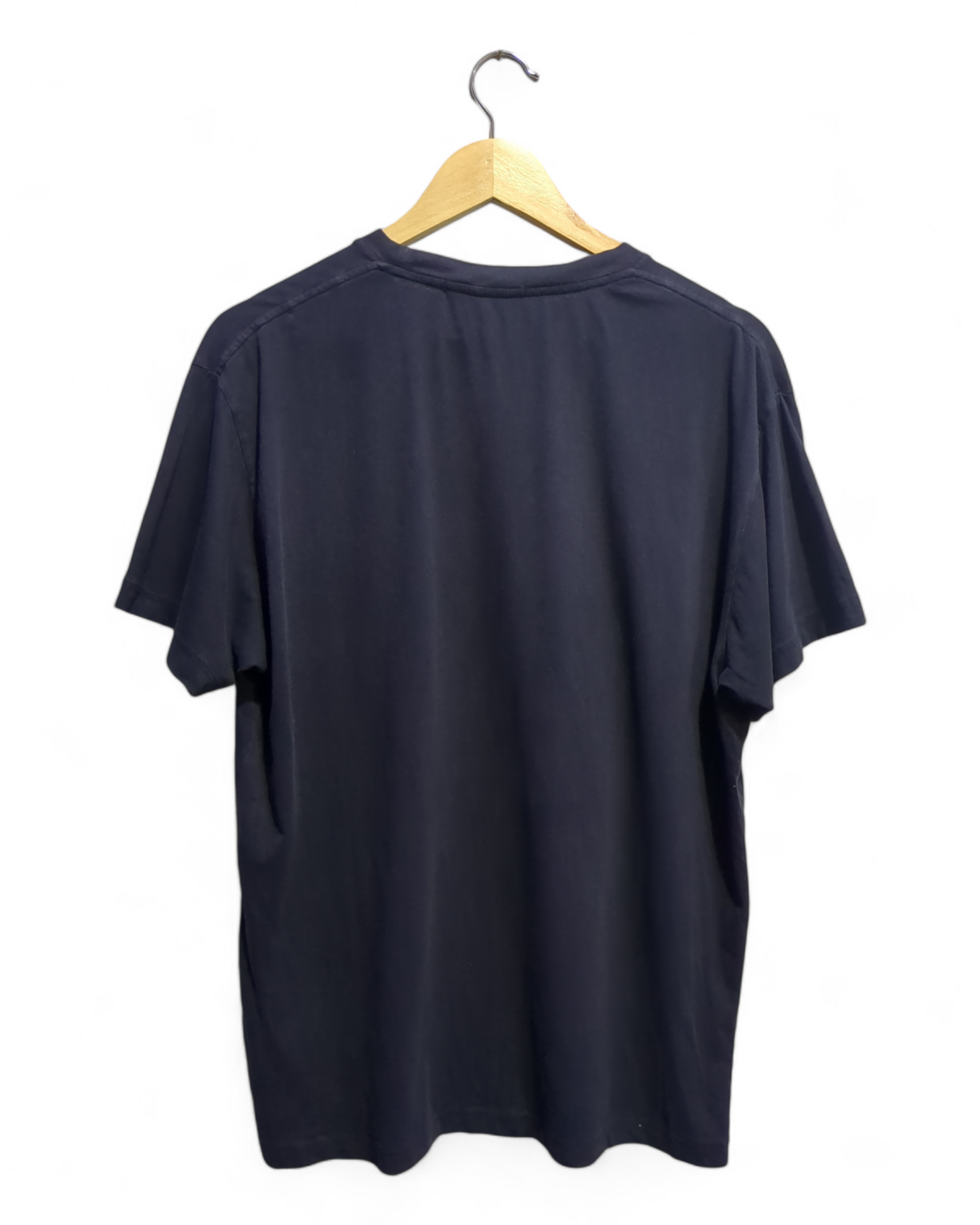 Stone Island Corroded Pocket Logo Navy Tee - (L)