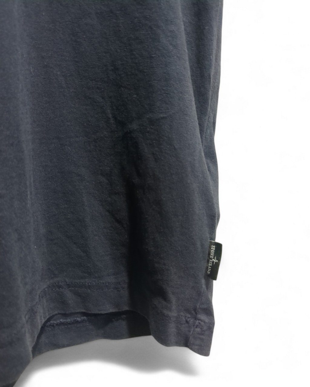 Stone Island Corroded Pocket Logo Navy Tee - (L)