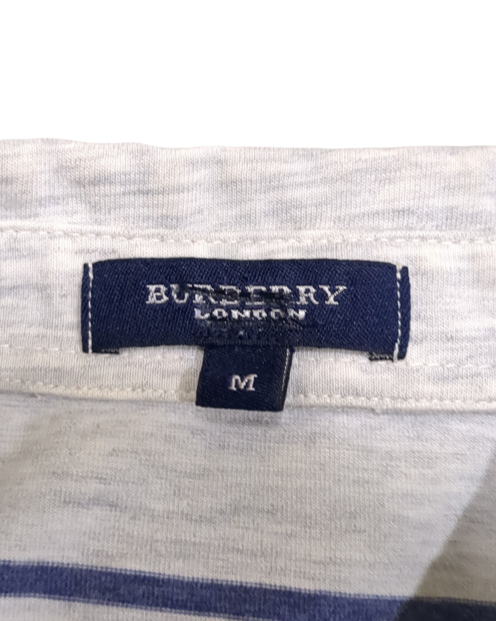 Burberry 00s Striped Polo Tee - (M)