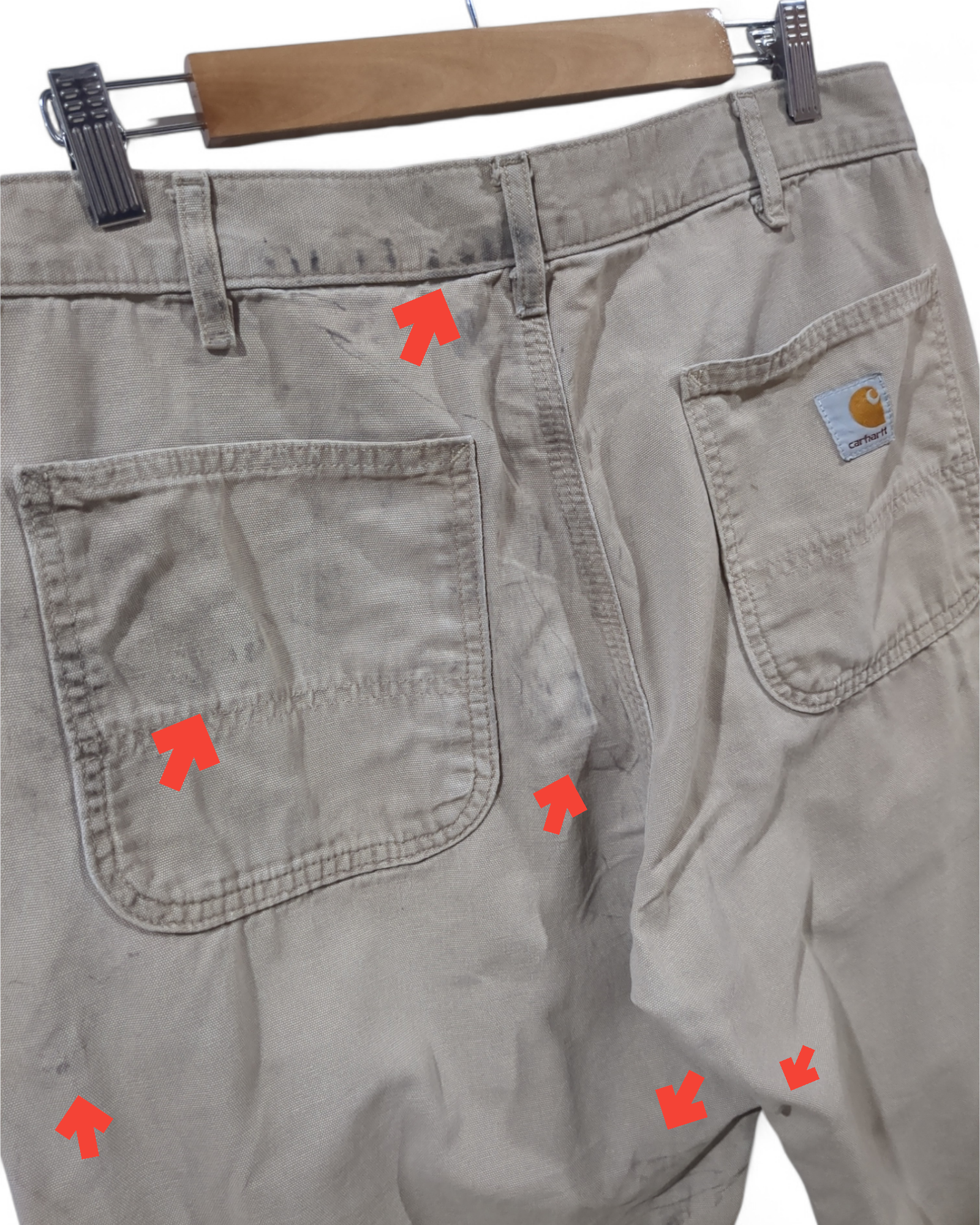 Carhartt Canvas Khaki Relaxed Fit Pant - (W34 x L43)