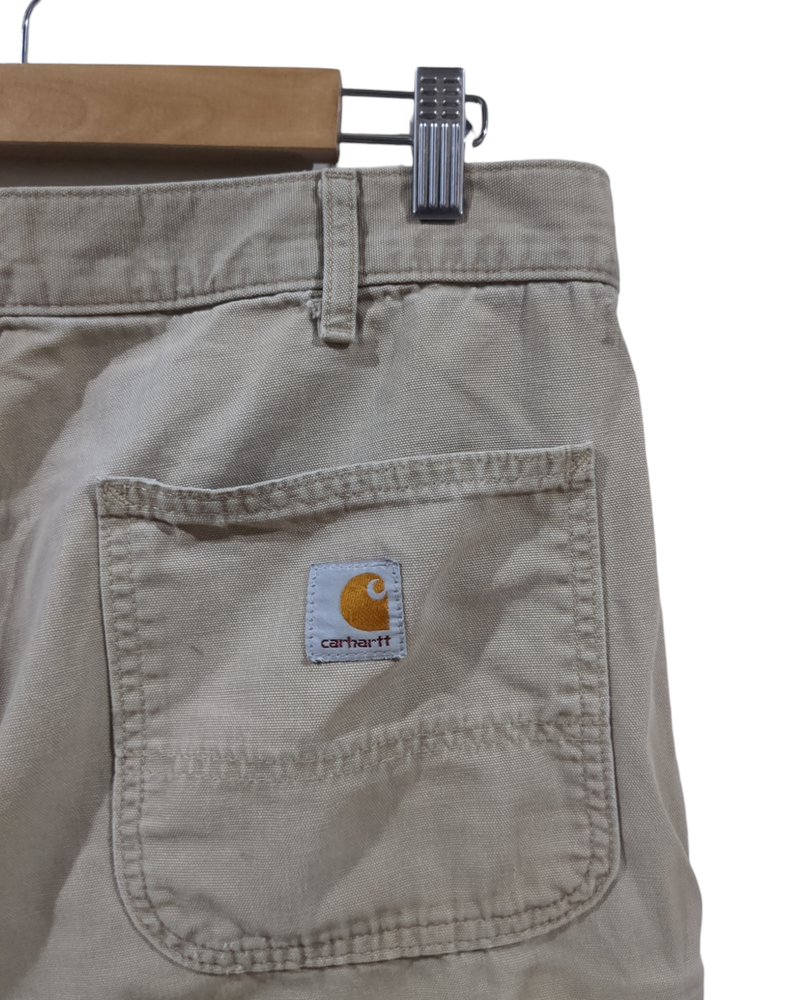 Carhartt Canvas Khaki Relaxed Fit Pant - (W34 x L43)