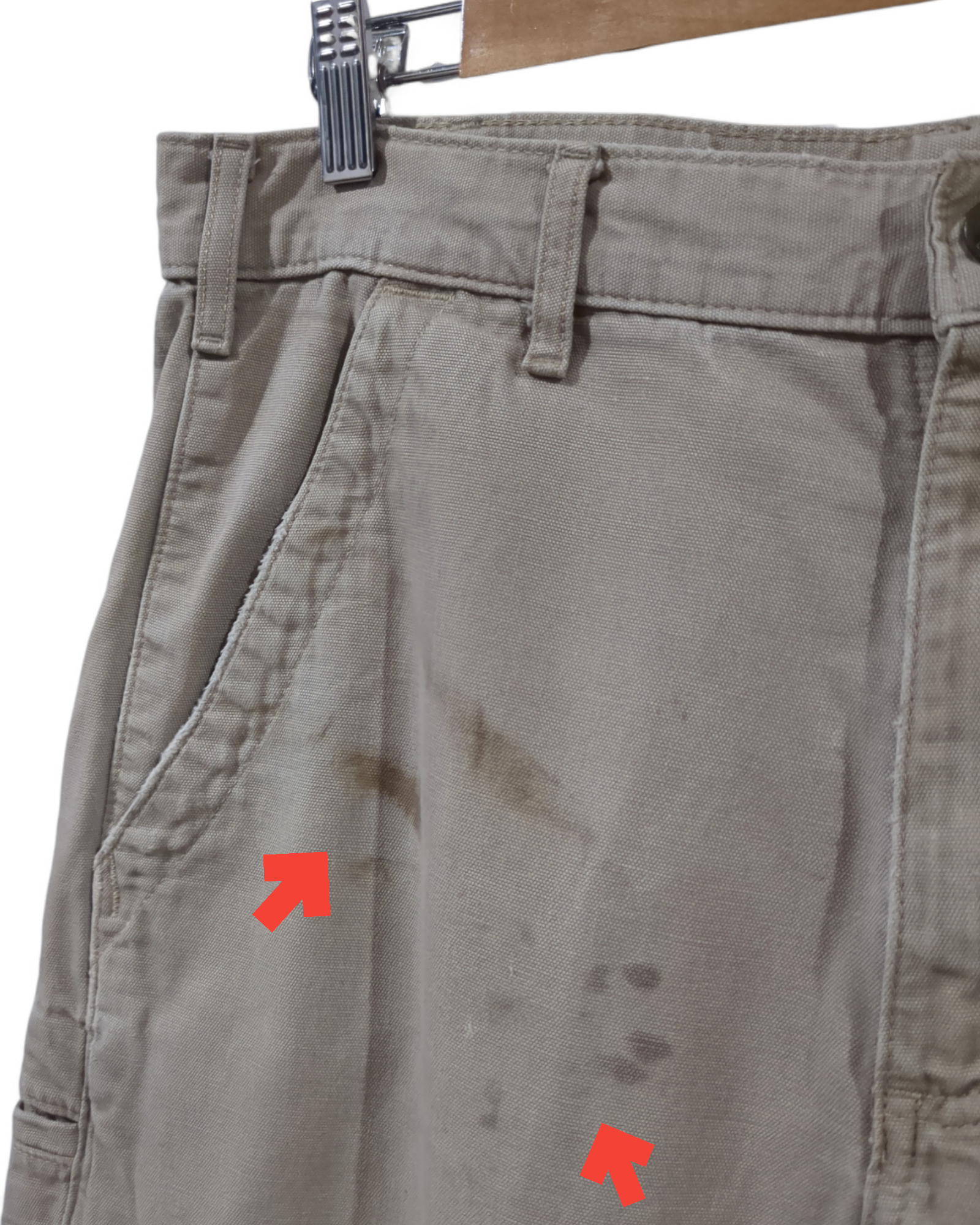 Carhartt Canvas Khaki Relaxed Fit Pant - (W34 x L43)
