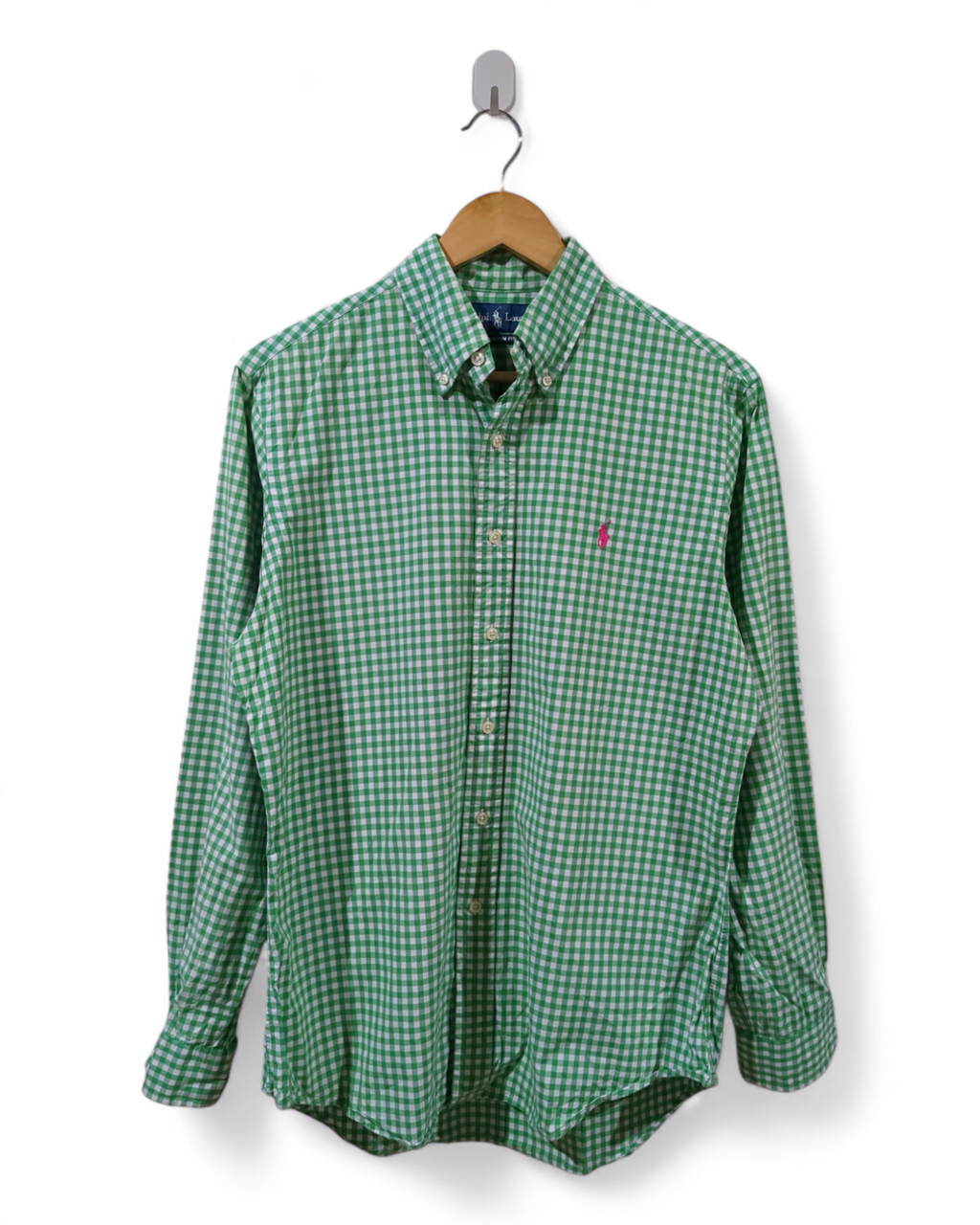 Ralph Lauren Green Gingham Check Shirt - (L)