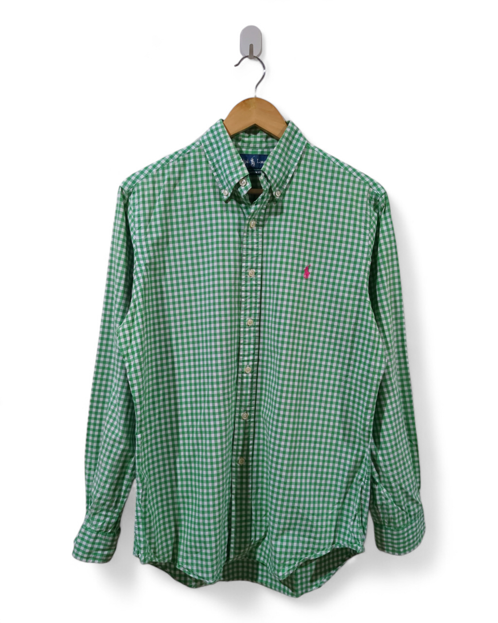 Ralph Lauren Green Gingham Check Shirt - (L)