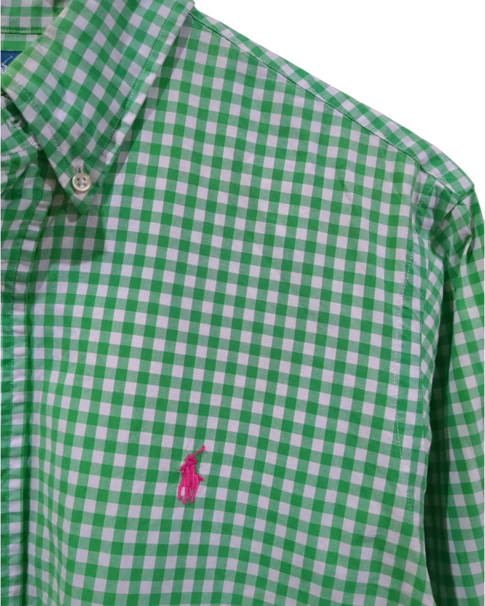 Ralph Lauren Green Gingham Check Shirt - (L)