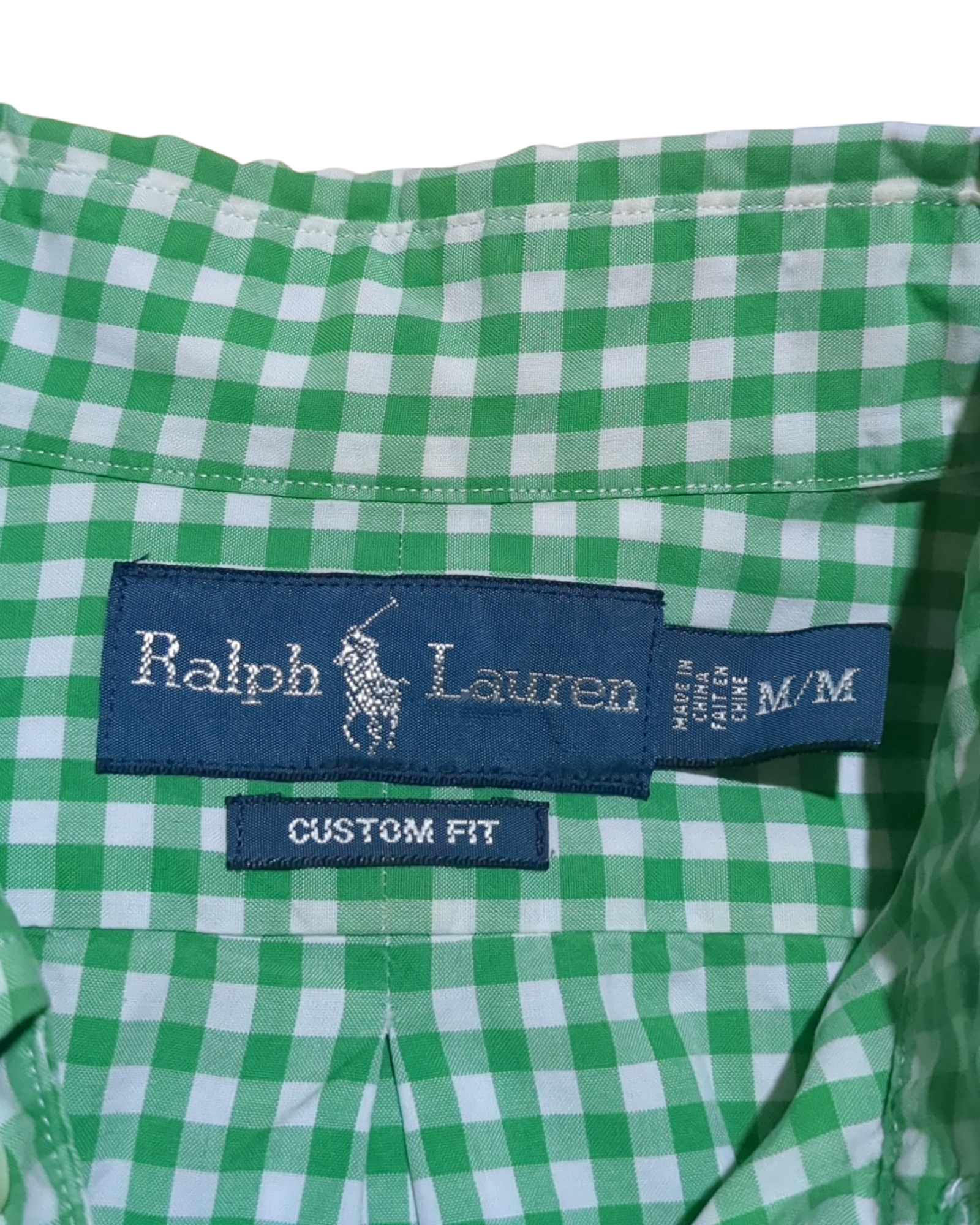 Ralph Lauren Green Gingham Check Shirt - (L)