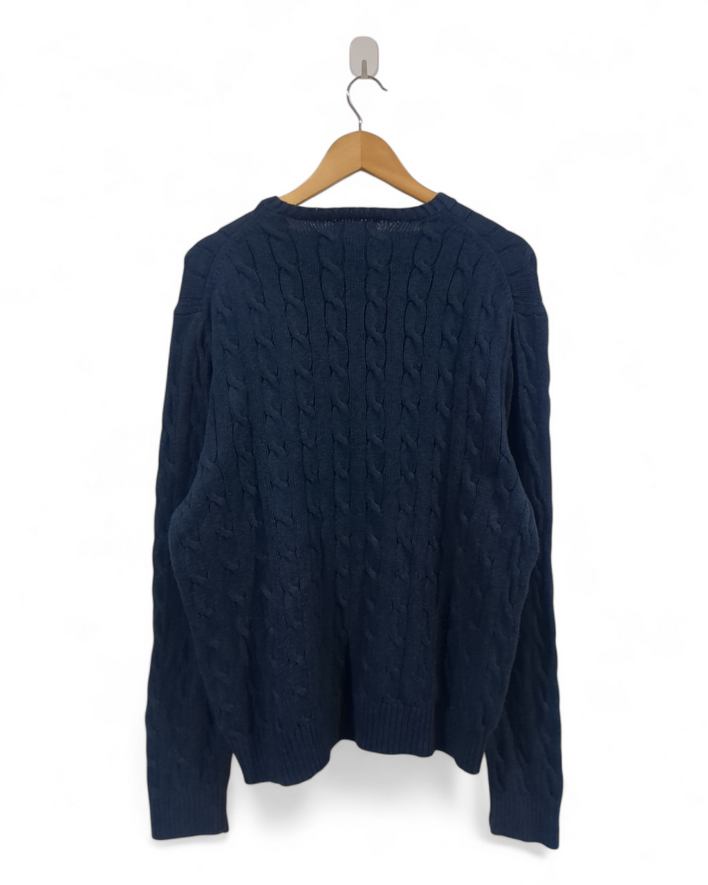 Ralph Lauren Cable Knit Polo Sweater - (XL)