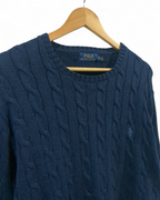 Ralph Lauren Cable Knit Polo Sweater - (XL)