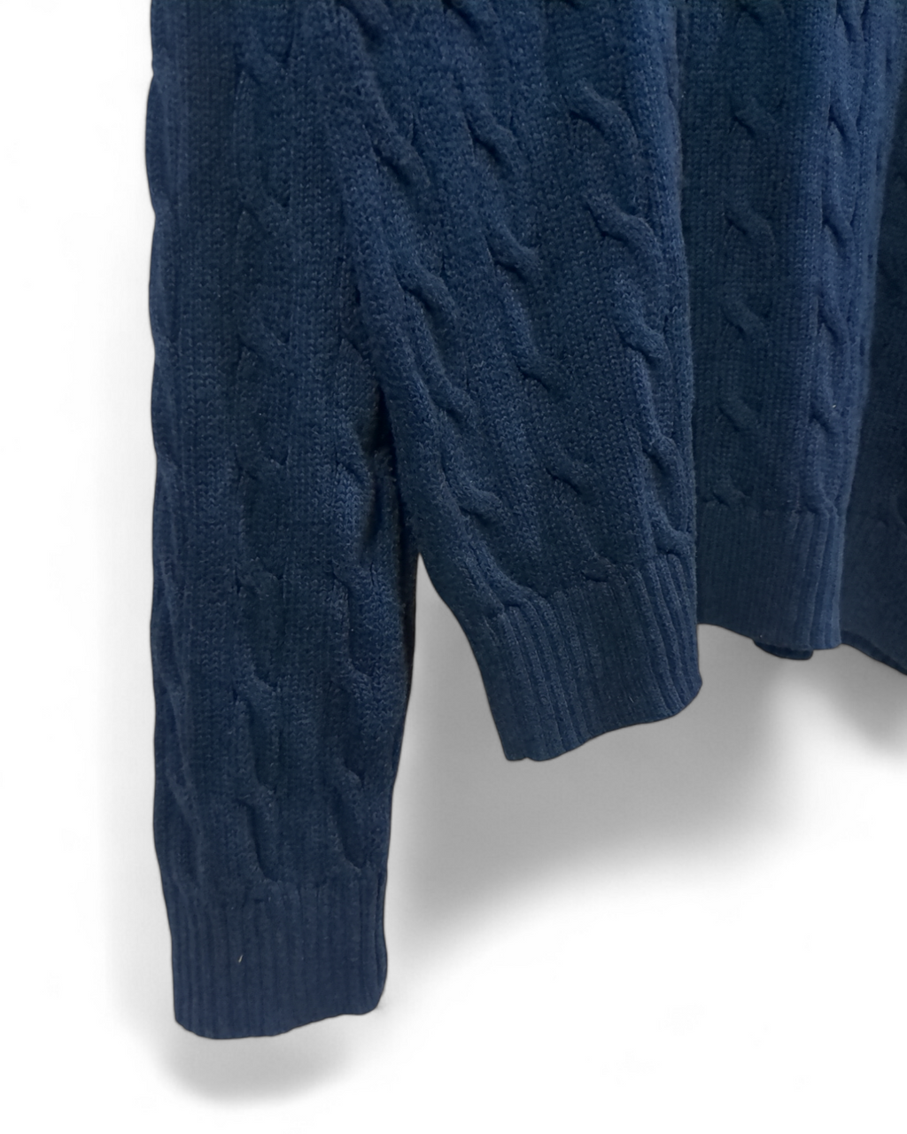 Ralph Lauren Cable Knit Polo Sweater - (XL)
