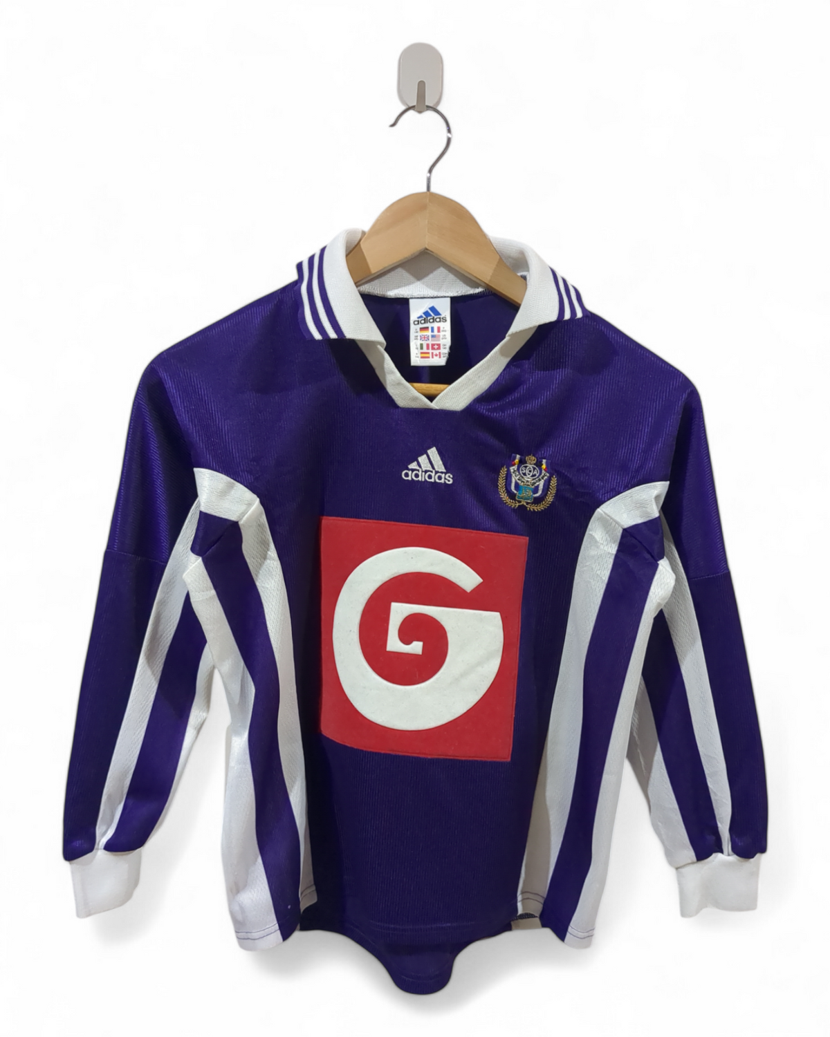 1998-99 Adidas Anderlecht Home L/S Shirt - (XS)