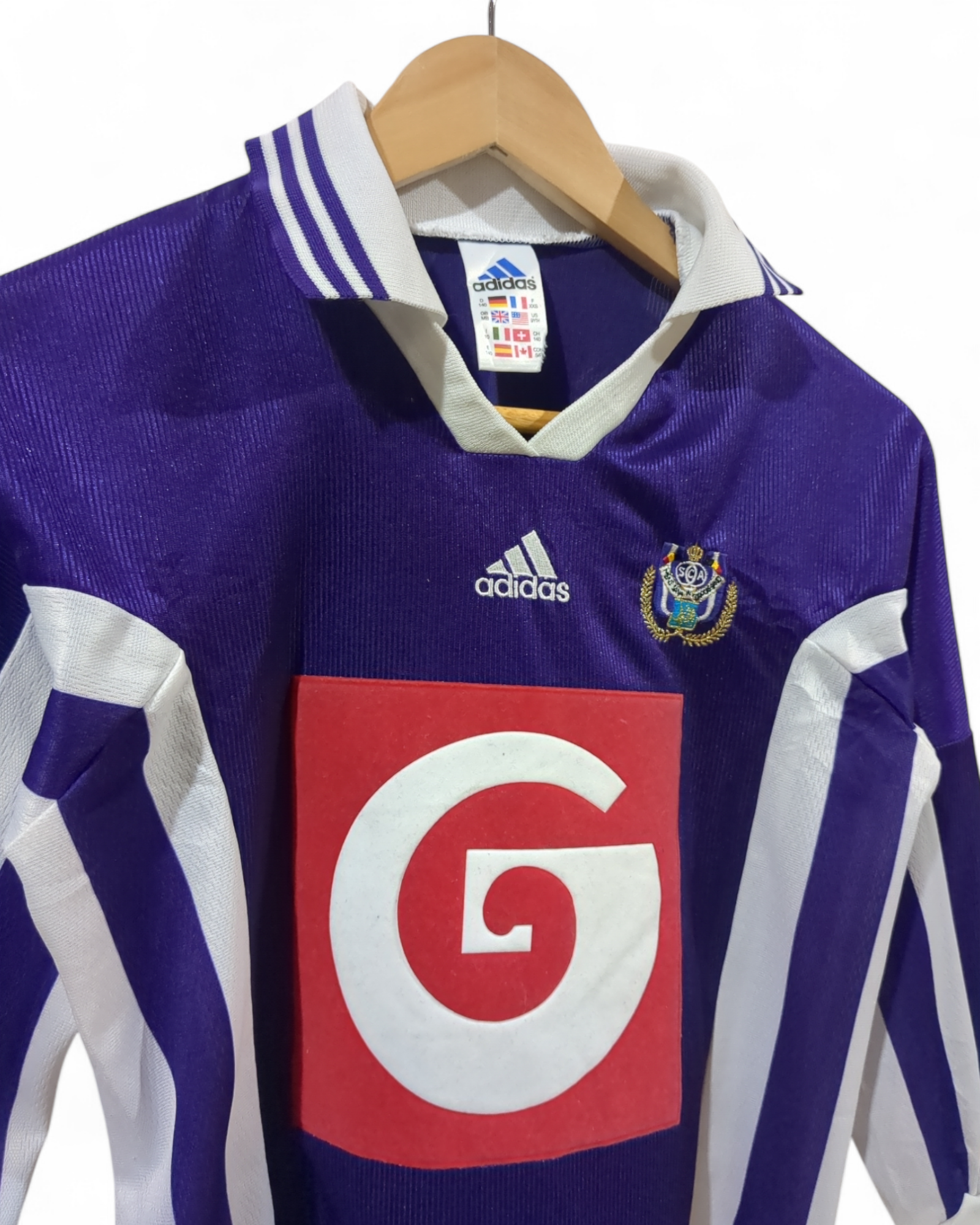 1998-99 Adidas Anderlecht Home L/S Shirt - (XS)