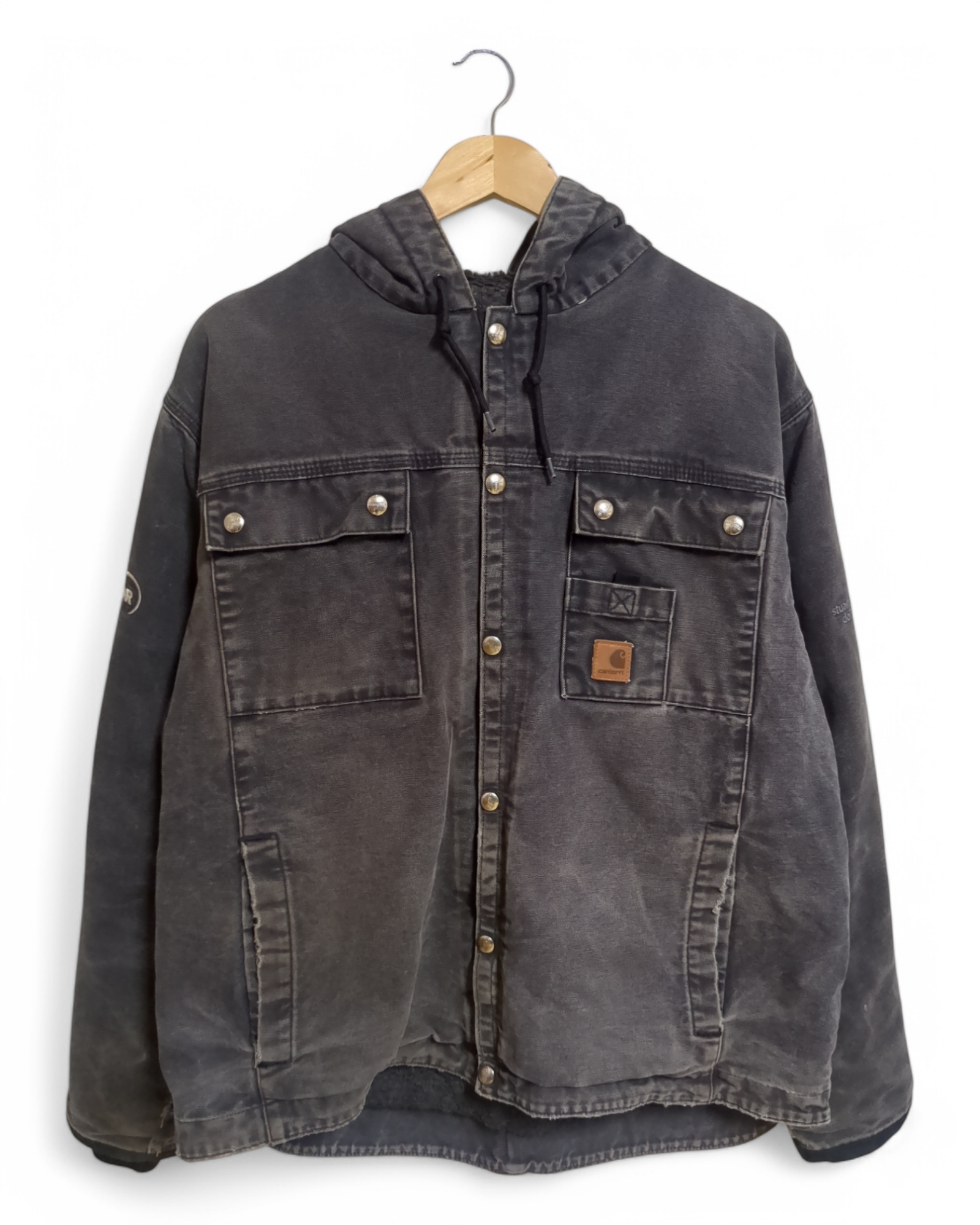 Carhartt Sandstone Sherpa Lined Hooded Multi-Pocket Jacket - (2XL)