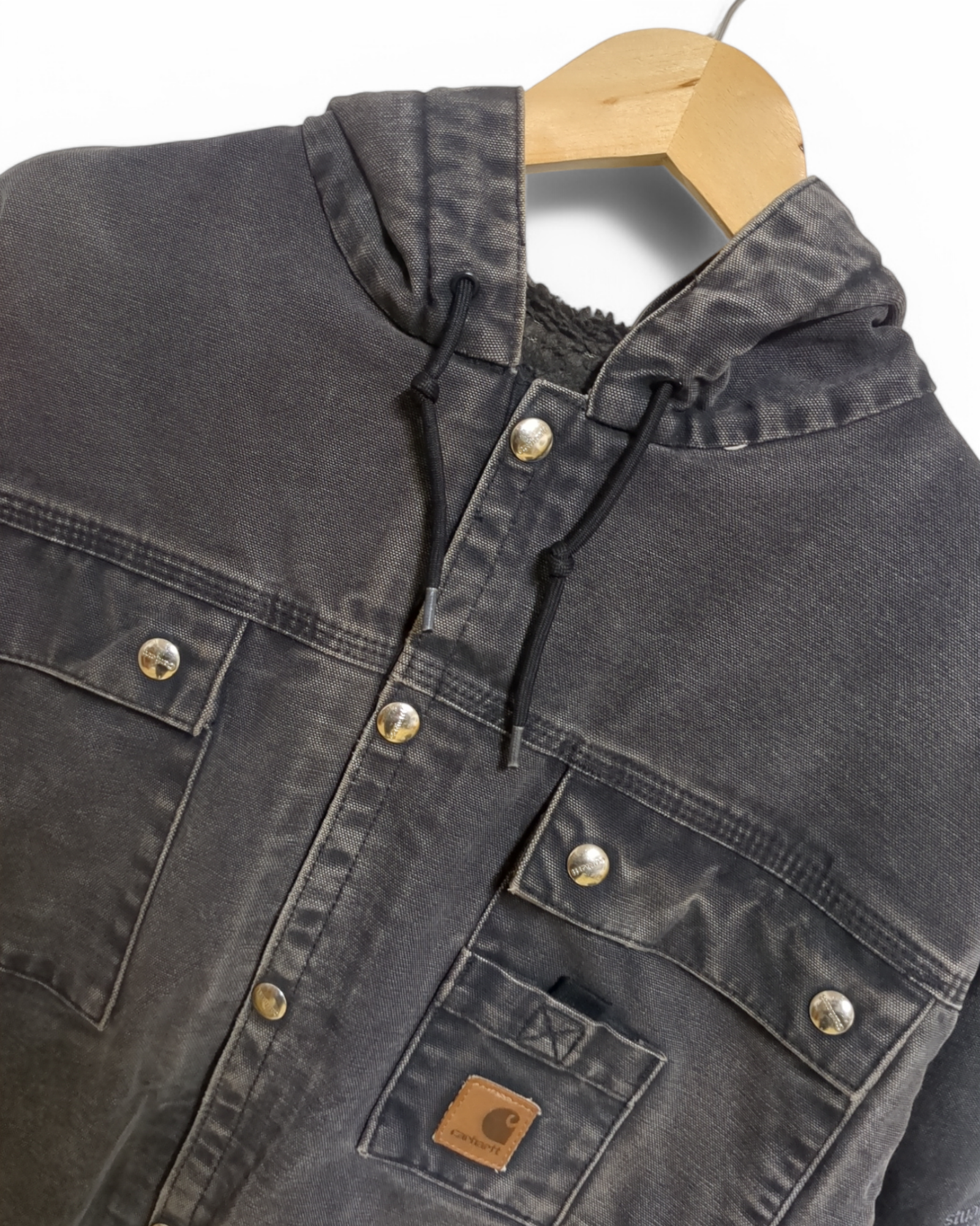 Carhartt Sandstone Sherpa Lined Hooded Multi-Pocket Jacket - (2XL)