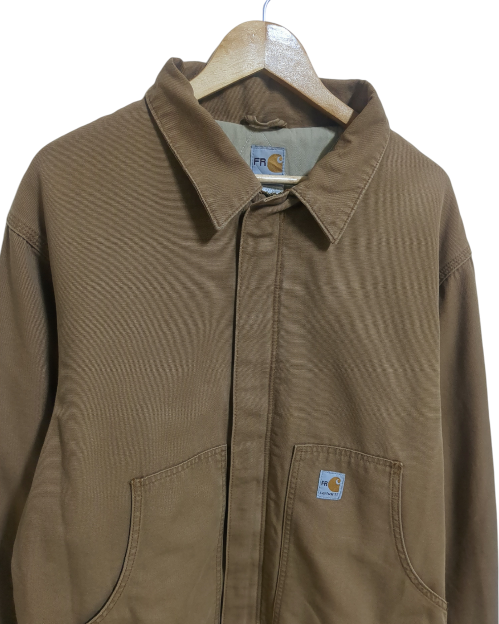 Carhartt Flame Resistant Dearborn Canvas Quilt Lined Jacket - (2XL)