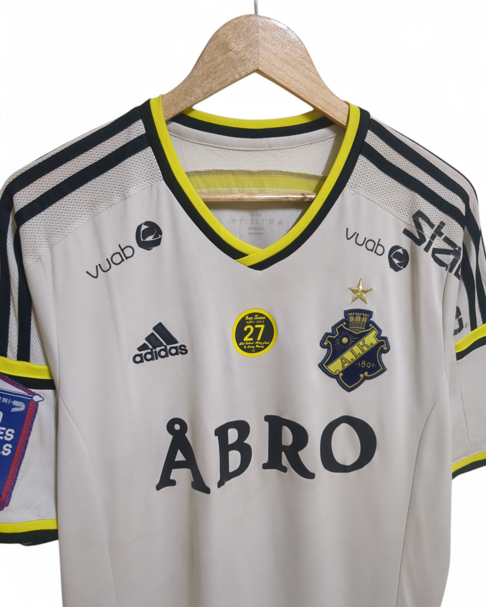2014-15 Adidas AIK Fotboll Away Shirt #12 Hauksson - (L)