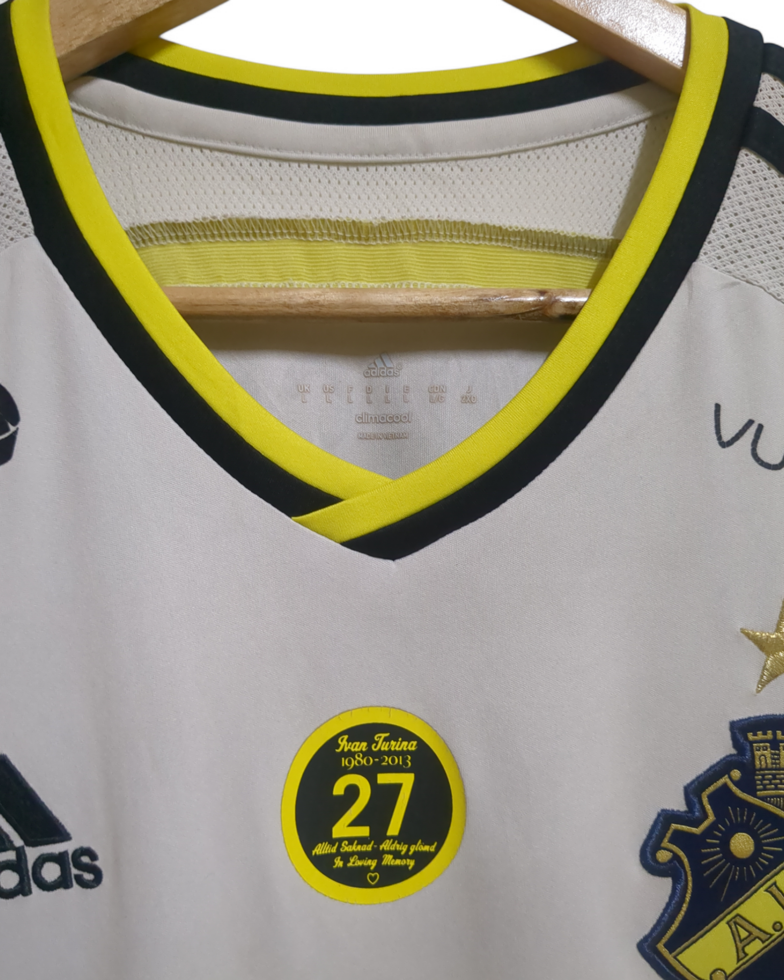 2014-15 Adidas AIK Fotboll Away Shirt #12 Hauksson - (L)