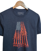 Eddie Bauer American Flag Forest Tee - (S)