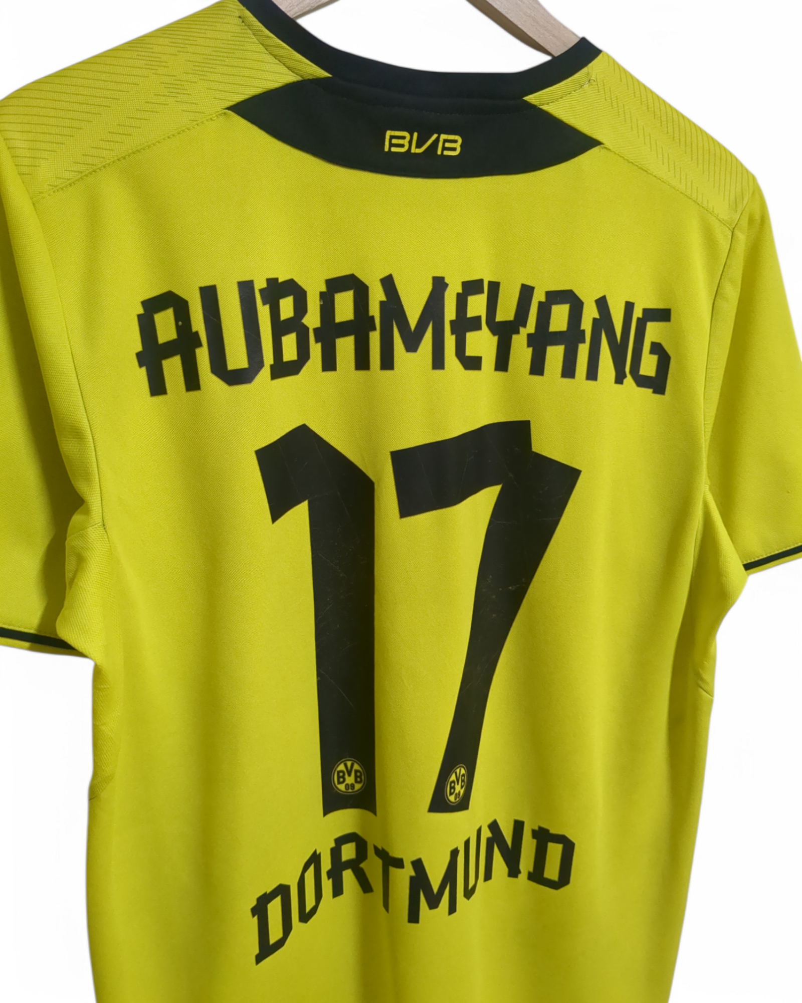 2013-14 Puma Borussia Dortmund Home Shirt #17 Aubameyang - (M)