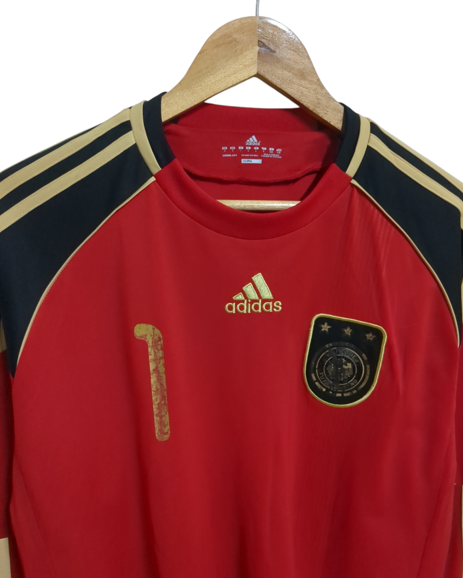 2010-11 Adidas Germany Goalkeeper L/S Shirt #1 Neuer - (L)