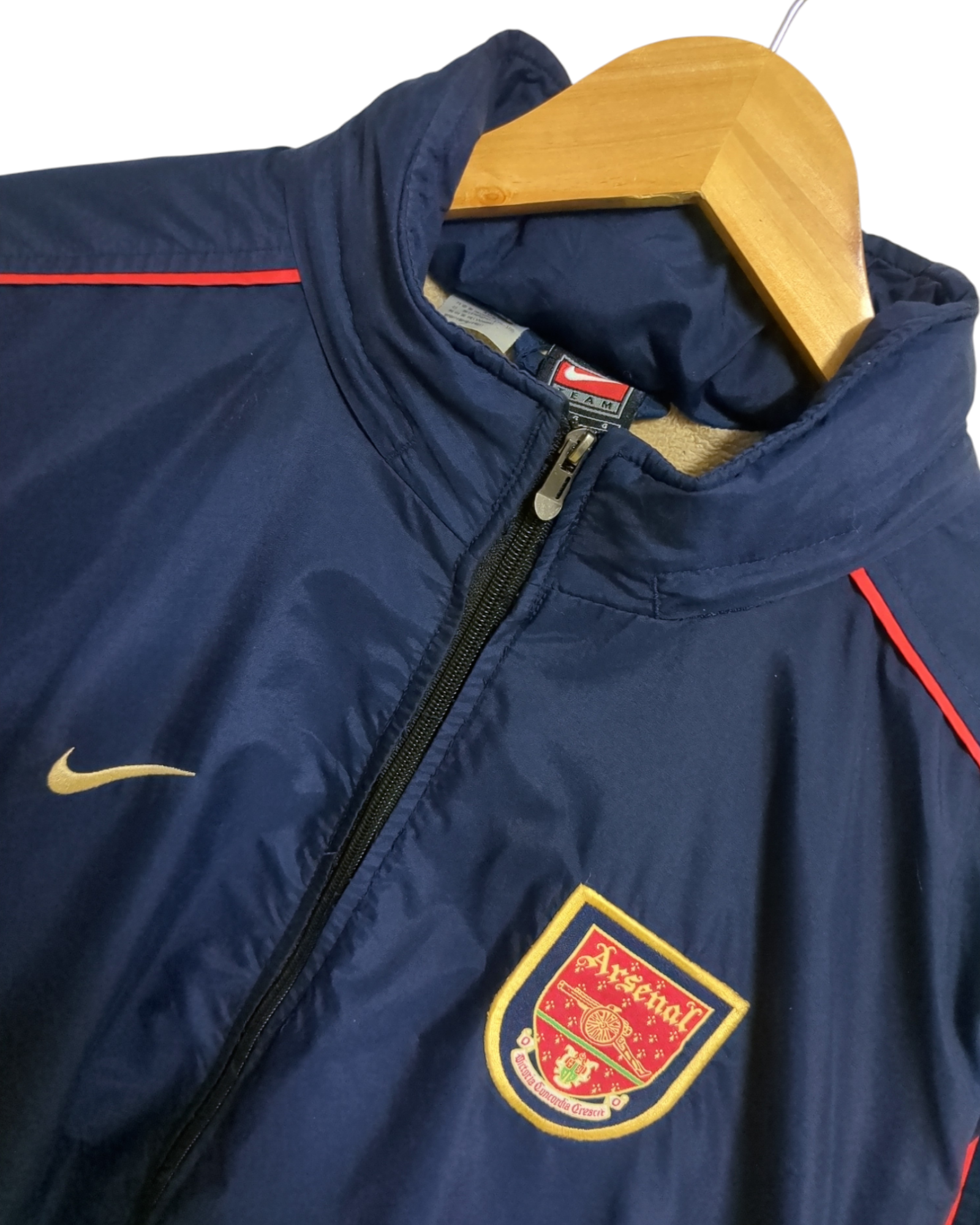 2001-02 Nike Arsenal Padded Bench Jacket - (XL)