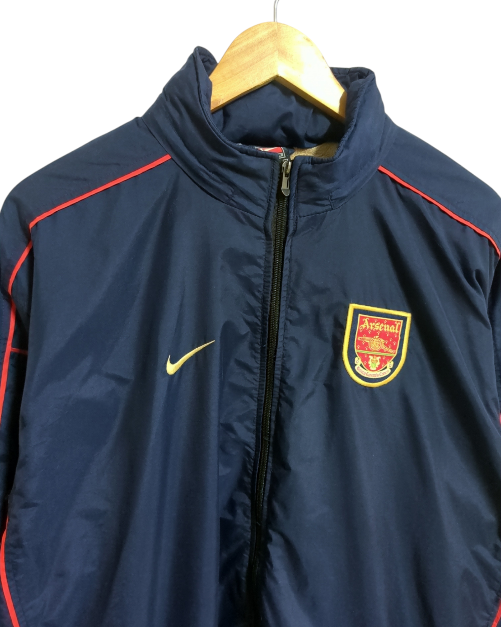 2001-02 Nike Arsenal Padded Bench Jacket - (XL) – The Cold 2001-02 Nike Arsenal Padded Bench Jacket - (XL) – The Cold