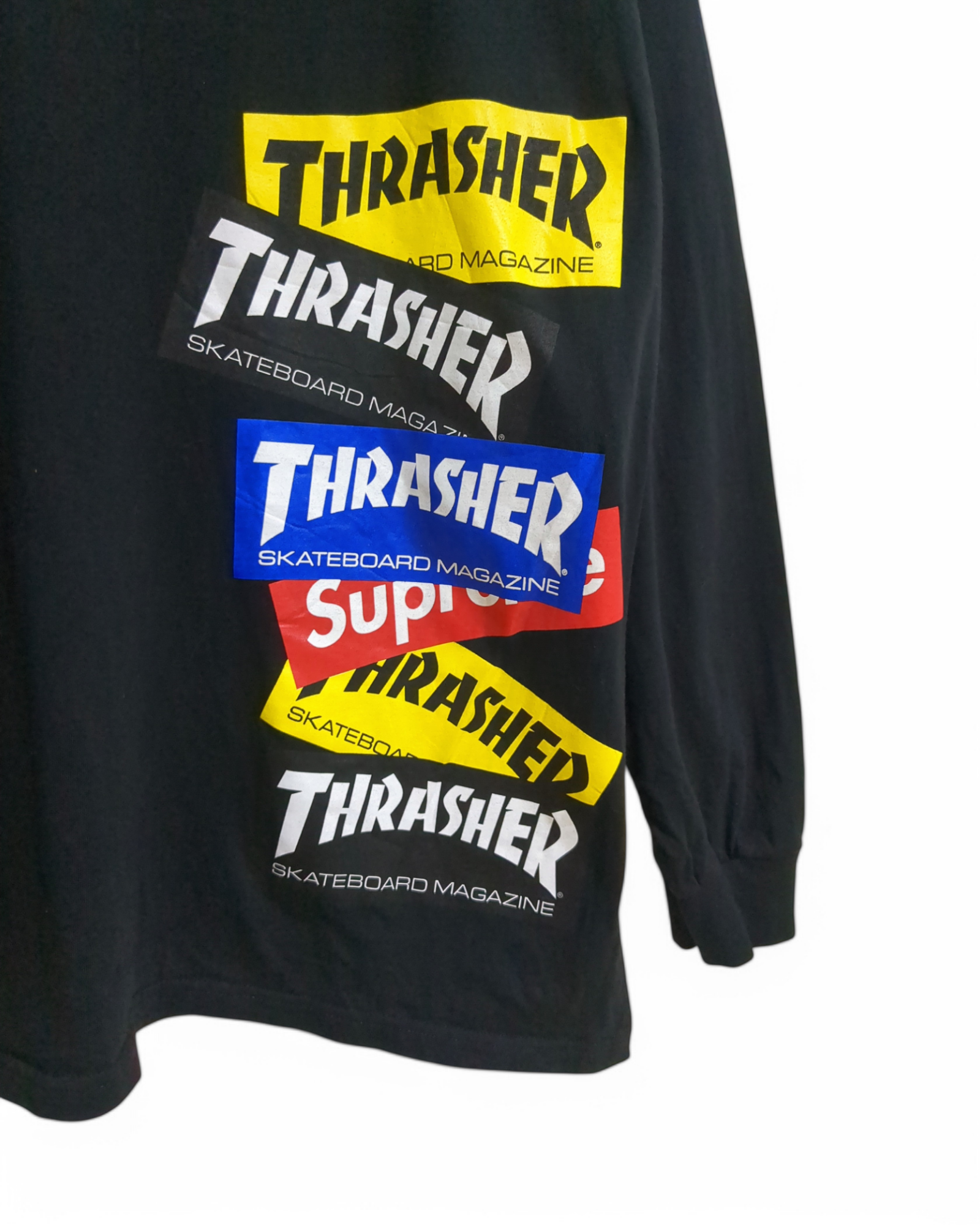 Supreme x Thrasher Multi Logo Long Sleeve Tee - (L)