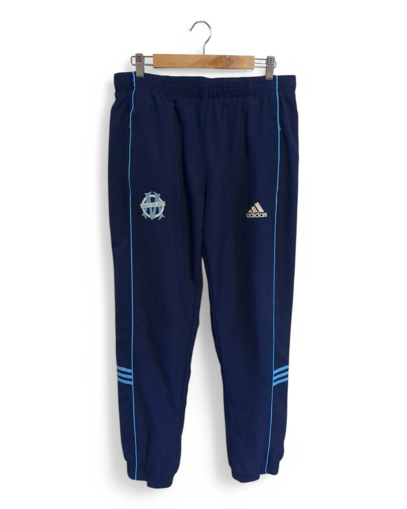 2000-01 Adidas Olympique Marseille Trackpant - (W32 x L42)