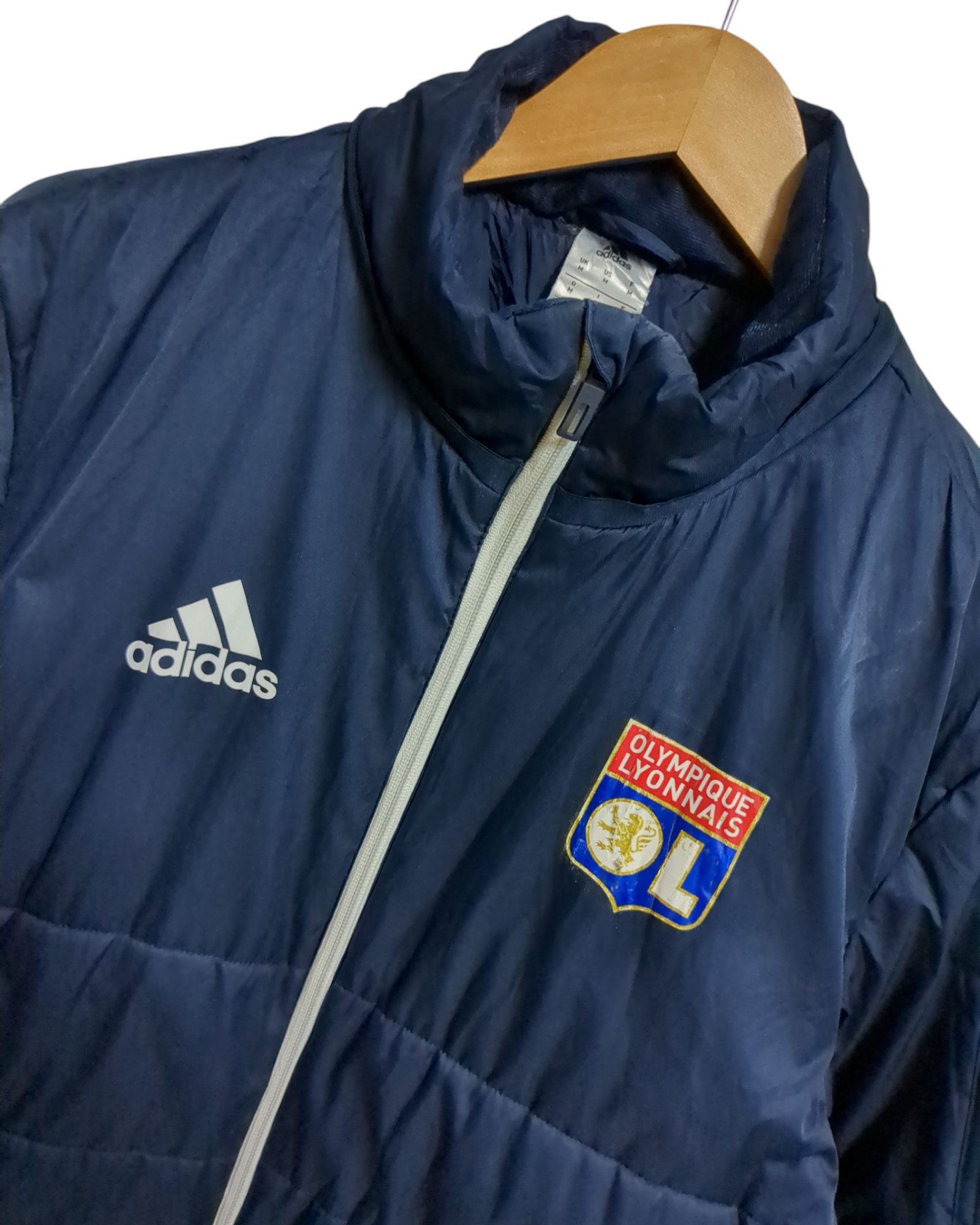 2017-18 Adidas Olympique Lyonnais Bench Padded Coat - (L)