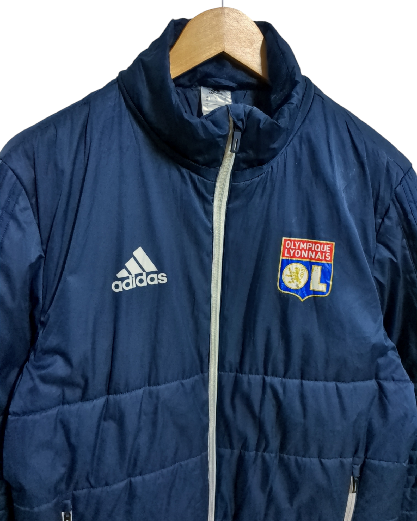 2017-18 Adidas Olympique Lyonnais Bench Padded Coat - (L)