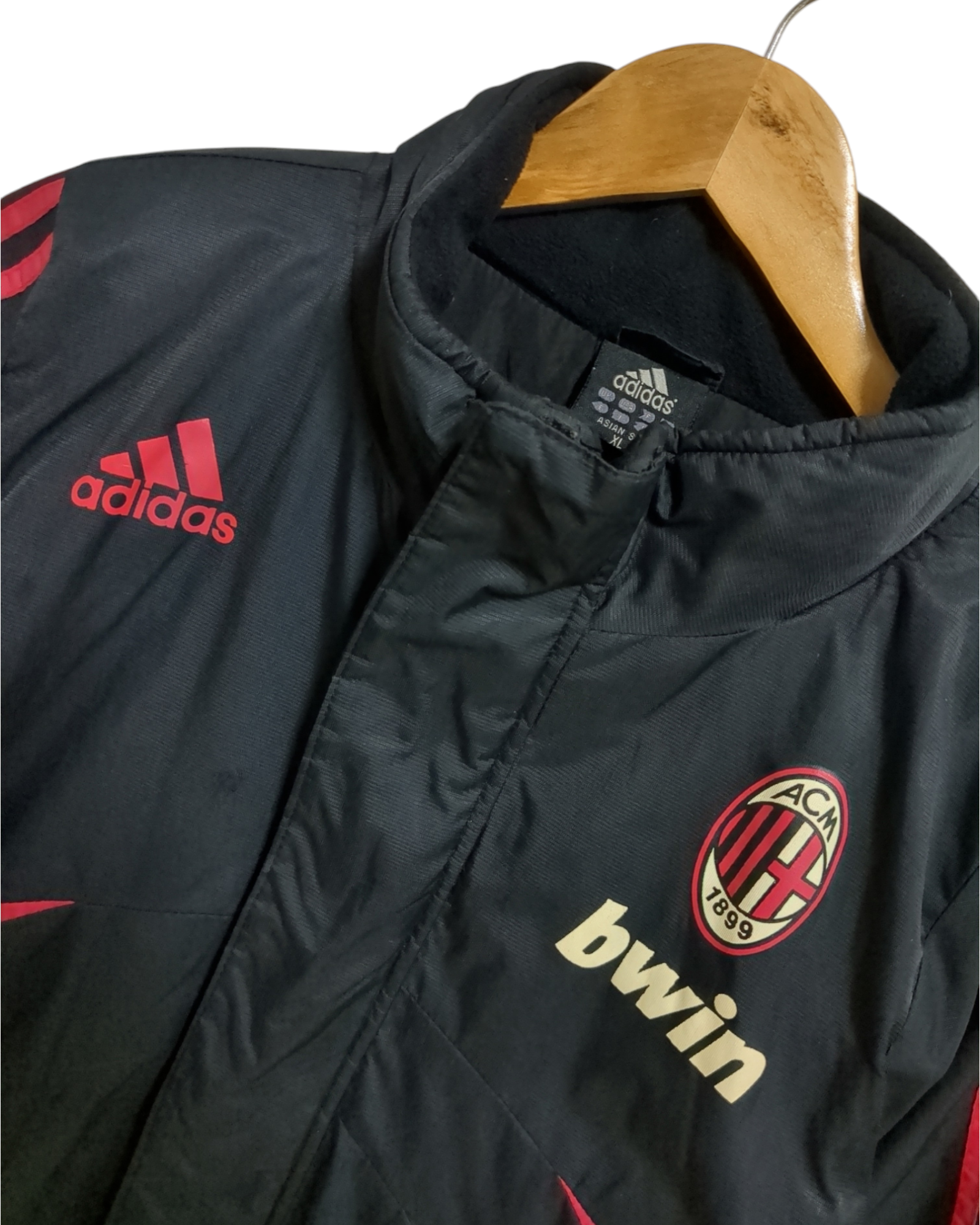 2005-06 Adidas AC Milan Bench Padded Coat - (L)